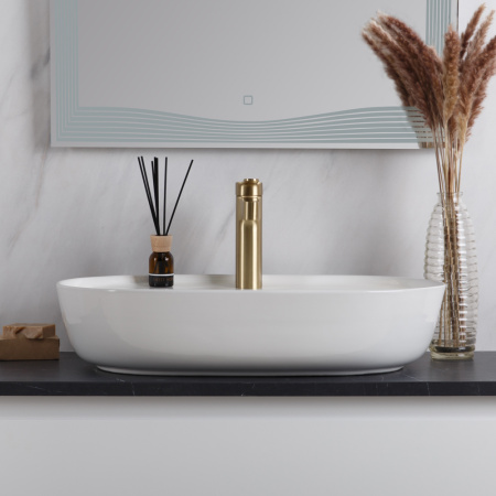 Фото раковина накладная belbagno bb1346 61*36 см, белая