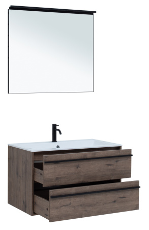 Фото комплект мебели aquanet lino 90 дуб веллингтон