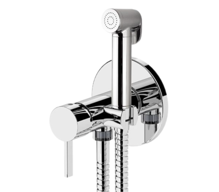 Фото гигиенический душ со смесителем remer metrica mc65w, хром