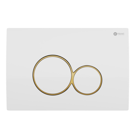 Фото клавиша смыва для инсталляции point виктория, белая/золото, pn44061wg Фото клавиша смыва для инсталляции point виктория, белая/золото, pn44061wg