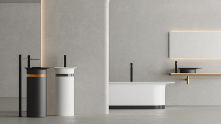 Фото раковина salini s-stone ninfea 01 130221mrf, матовая покраска по ral полностью