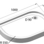 Фото душевой поддон belbagno tray-bb-rh-100/80-550-15-w-l