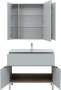 Фото комплект мебели aquanet алвита new 100 1 ящик, 2 дверцы, серый