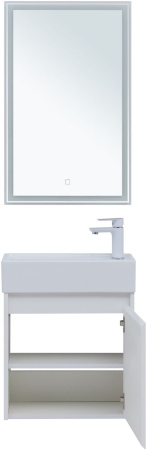 Фото комплект мебели aquanet nova lite 50 белый глянец (с дверецей)