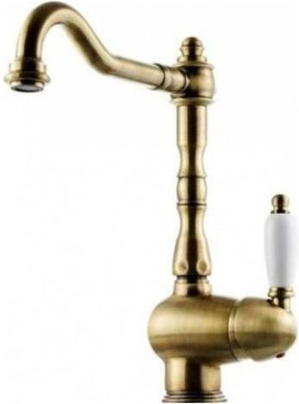 Фото смеситель для кухни paffoni melissa fme181br, бронза