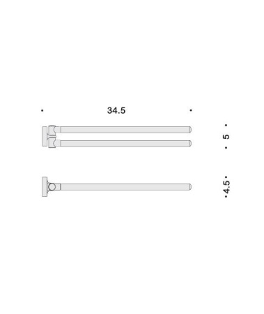 Фото полотенцедержатель двойной colombo basic b2712, хром