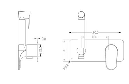 Фото гигиенический душ boheme spectre 457-g, золото