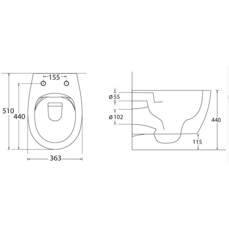 Фото унитаз подвесной безободковый allen brau fantasy 4.11004.mt, мятный