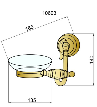 Фото мыльница настенная boheme medici 10603, бронза