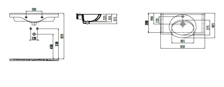 Фото раковина мебельная creavit 85 см et185-00cb00e-0000, белая