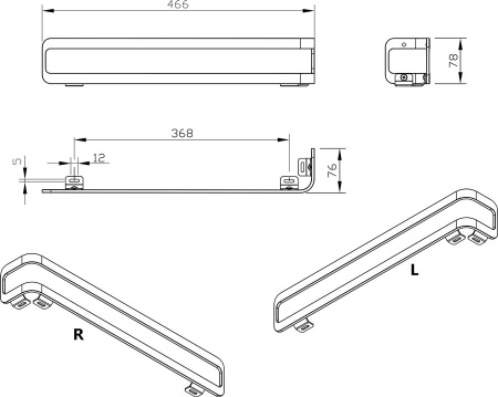 Фото полотенцедержатель для тумбы ravak balance x000001376, белый