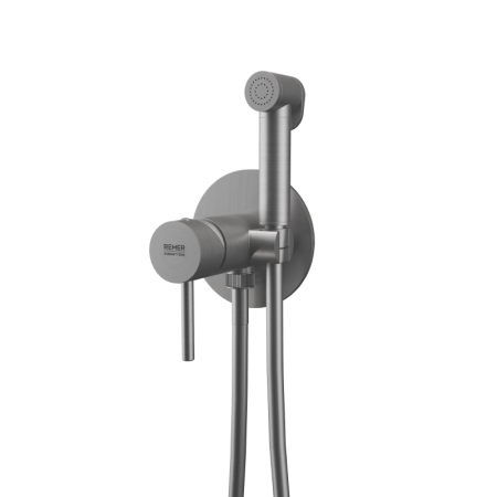 Фото гигиенический душ со смесителем remer x style x65wnp, никель брашированный