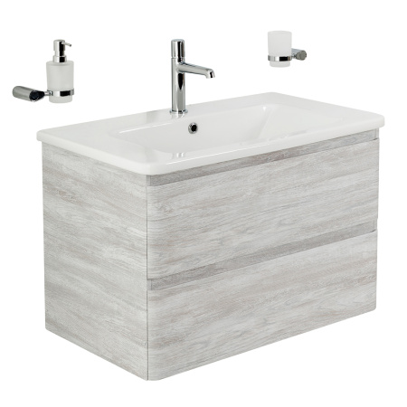 Фото тумба подвесная  belbagno albano-cer 80 rovere vintage bianco 