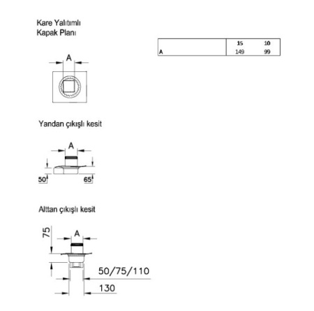 Фото трап в пол vitra square 15*15 см 59980107000, хром глянец