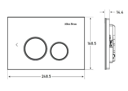 Фото клавиша смыва allen brau priority 9.20005.20, белый глянец Фото клавиша смыва allen brau priority 9.20005.20, белый глянец