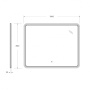 Зеркало с подсветкой Cezares CZR-SPC-DUET-1000-800-LED-TCH 100*80 см