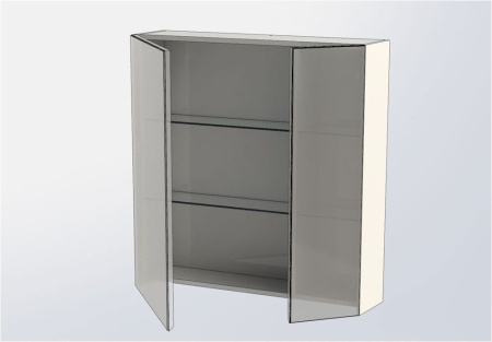 Фото зеркало-шкаф aquanet йорк 85 белый