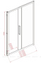 Фото дверь в нишу aquanet delta npe6121 150*200 см, профиль хром/стекло прозрачное