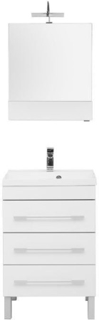 Фото комплект мебели aquanet верона 58 белый (напольный 3 ящика)