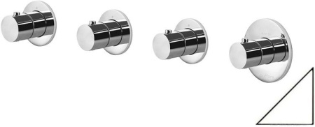 Фото встраиваемый смеситель для ванны и душа paffoni modular box mde019bo термостат, белый матовый