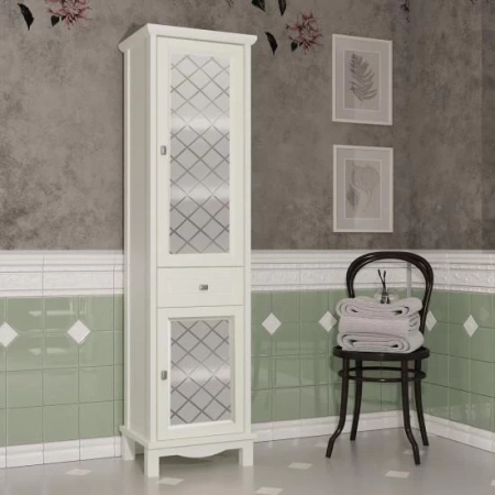 Фото пенал напольный opadiris омега правый 44 см, слоновая кость