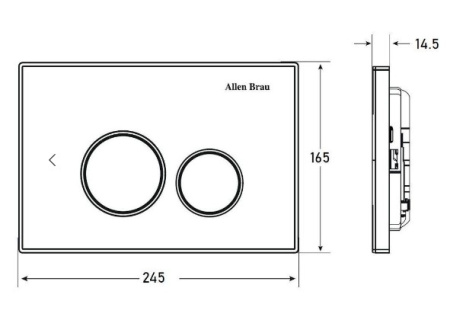 Фото клавиша смыва allen brau priority 9.20001.mg, сатин