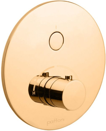 Фото встраиваемый смеситель для ванны и душа paffoni compact box cpm013hg, золото медовое