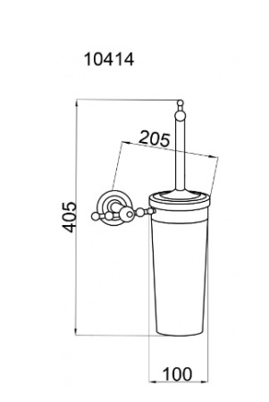 Фото ершик настенный boheme imperiale 10414, золото