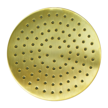 Фото верхний душ с шарнирным соединением 30 см remer 359mm30bgx, золото брашированное