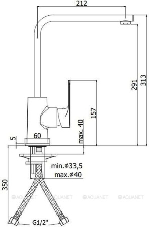 Фото смеситель для кухни paffoni sly sy180cr, хром