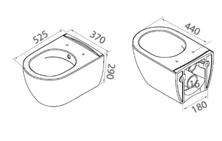 Фото унитаз подвесной boheme bianca 963-w, белый глянец