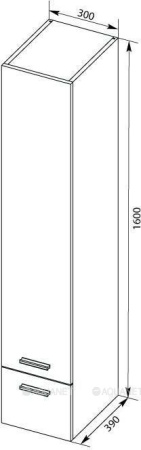 Фото пенал подвесной aquanet верона 30 l белый