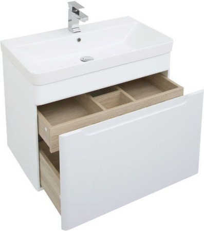 Фото тумба подвесная с раковиной aquanet софия 80 белый