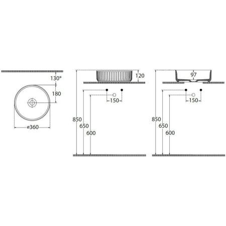 Фото раковина накладная allen brau fantasy line 36 4.11032.mt, мятный
