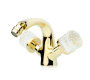Фото смеситель для биде boheme crystal 296-crst, золото