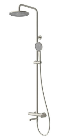 Фото душевая колонна cezares stylus-cvd-in смеситель с изливом, сатин