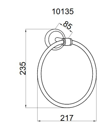 Фото кольцо для полотенца boheme vogue 10185, хром