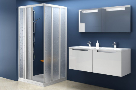 Фото душевой угол ravak supernova asrv3-90 15v70102zg 90*188 см, профиль белый/стекло матовое