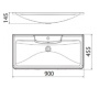 Фото раковина belbagno bb900/455-lv-mr-alr 90