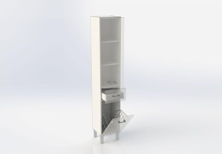 Фото пенал напольный aquanet верона 35 l б/к, белый