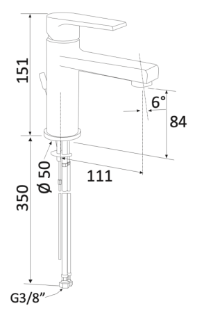 Фото смеситель для раковины mariani artic a00380at60, хром