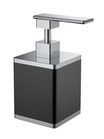 Фото дозатор настольный boheme 10969-b-cr, черный/хром