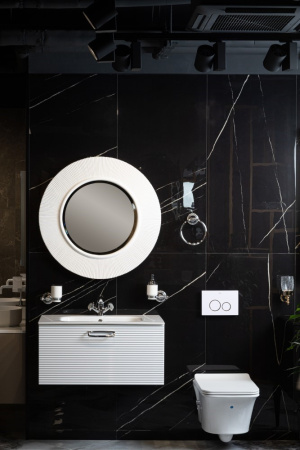 Фото зеркало boheme shine 528-w light d82, белое