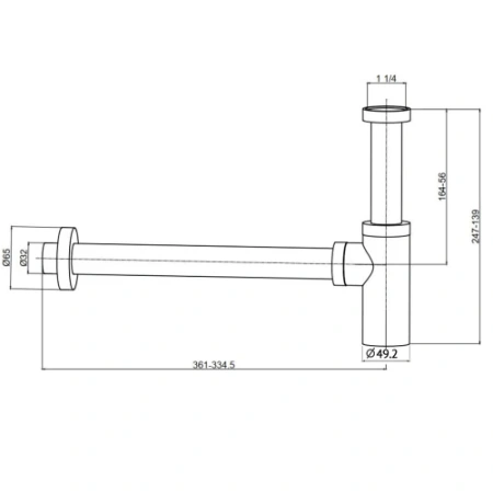 Фото сифон для раковины латунный, шлифованное золото aquame aqm7010bg