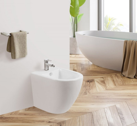 Фото биде напольное belbagno sfera-r bb2141b 56*41 см, белое