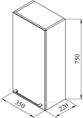 Фото шкаф навесной de aqua тока 4 35 l белый