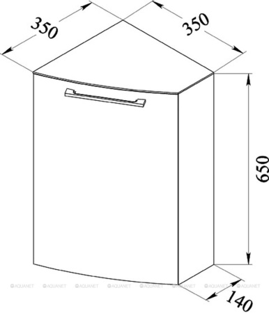 Фото шкаф для тумбы de aqua тока 3 r белая