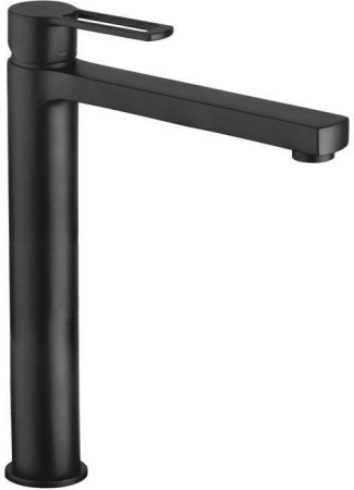 Фото смеситель для раковины paffoni ringo rin081no высокий, черный матовый