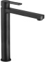 Фото смеситель для раковины paffoni ringo rin081no высокий, черный матовый