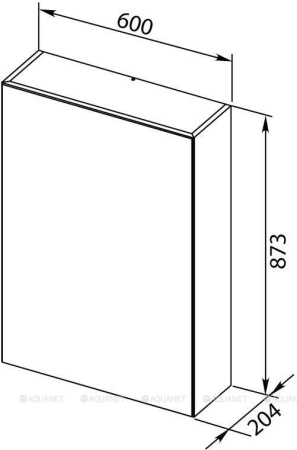 Фото зеркало-шкаф aquanet йорк 60 белый
